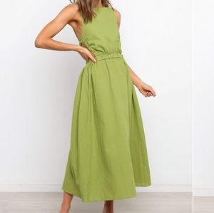 Green midi dress